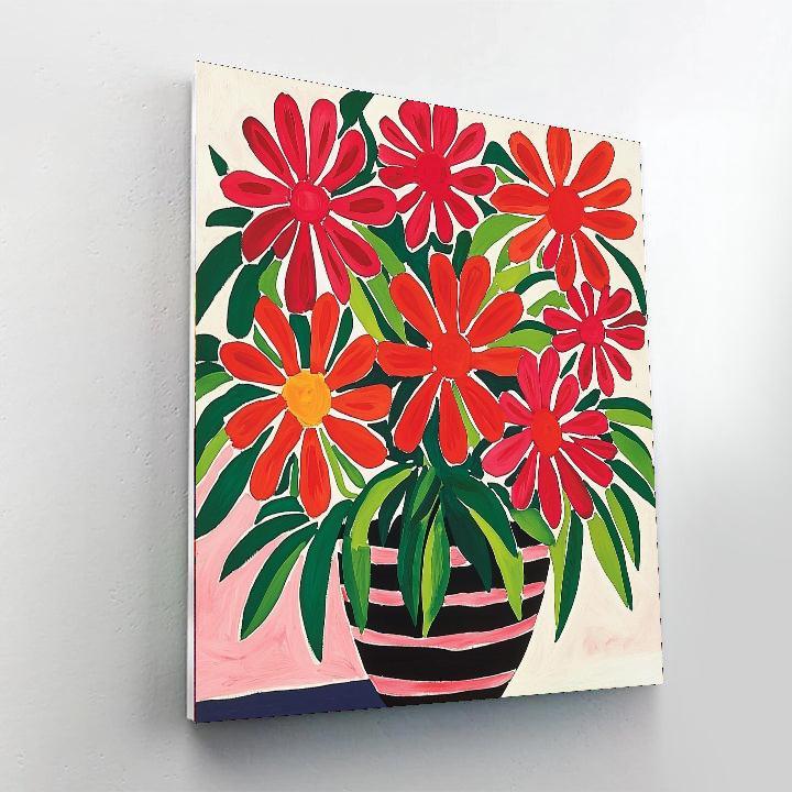 Henri Matisse Inspired Fauvist Floral Vividness  DIY Paint By Numbers