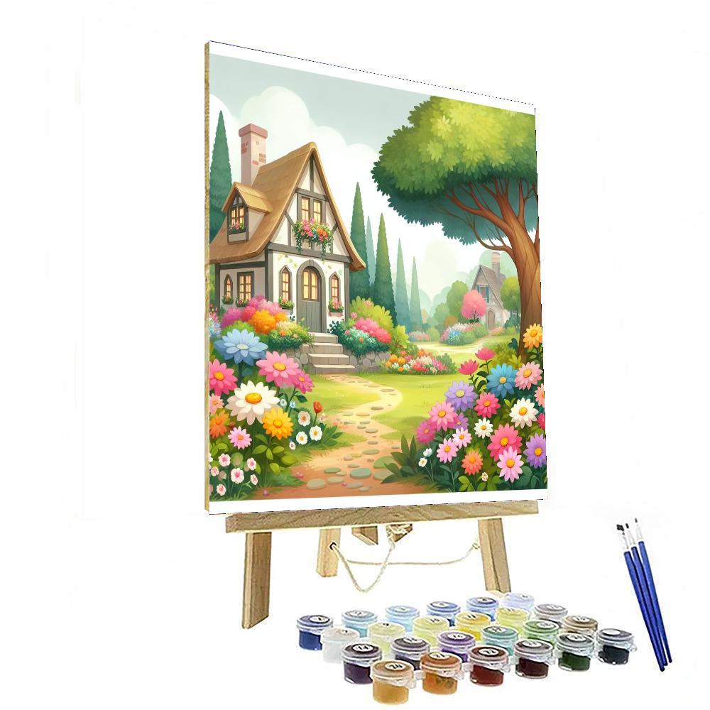 Cottage Garden Number Painting