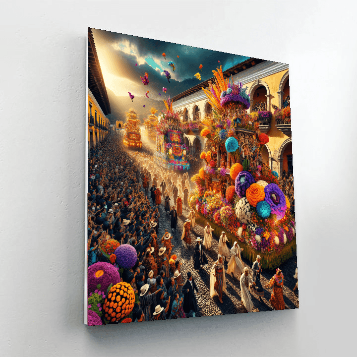 The Flower Festival - Guatemala Paint By Color