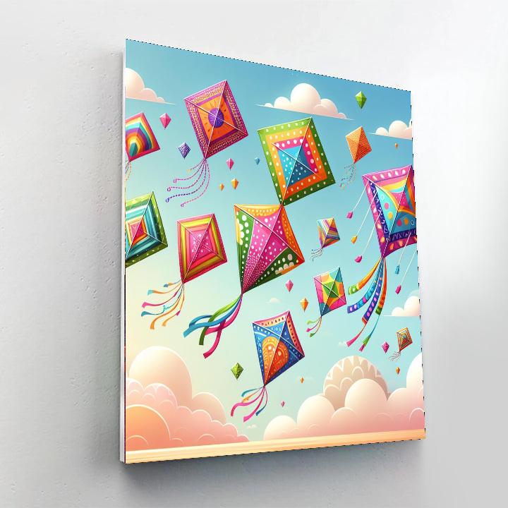 Kaleidoscope Kites Carnival Numbered Painting Kits