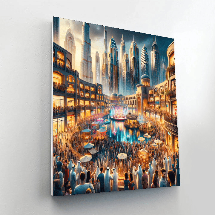 Dubai Shopping Festival - Dubai, Uae Painting By Numbers Kit