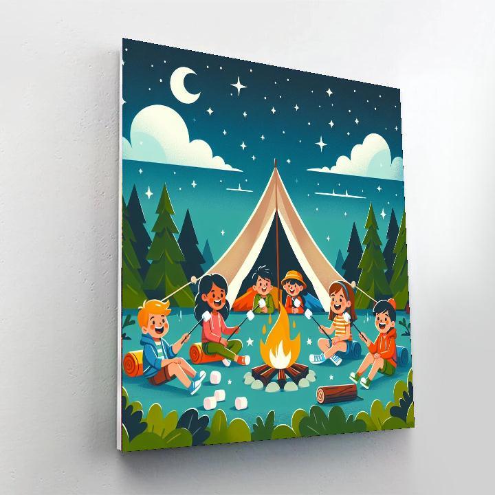 Colorful Camping Adventure Number Painting