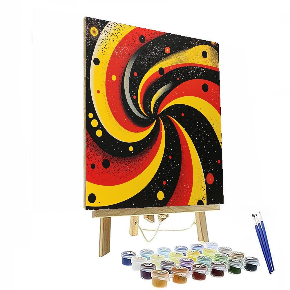Yayoi Kusama Inspired Cosmic Spirals  Paint By Numbers