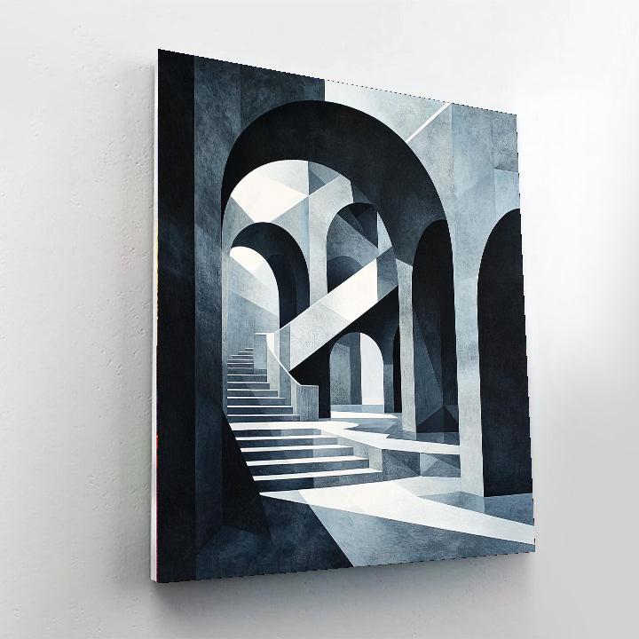 M.C. Escher Inspired Paradoxical Structures  Numbered Painting Kits