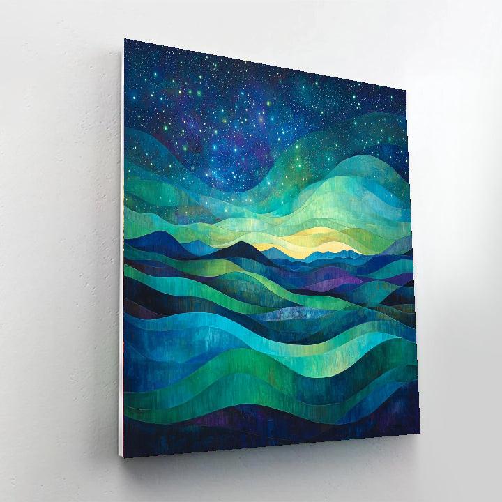 Georges Seurat Inspired Radiant Aurora Reverie  Painting Number Kit