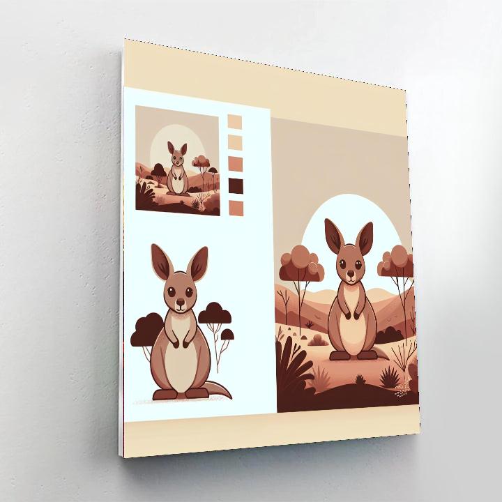 Wondrous Wallaby Paint By Numbers Art