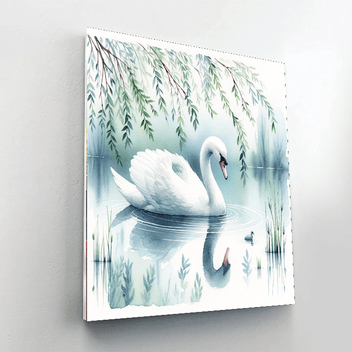Serene Swan Lake - DIY Painting By Numbers Kit