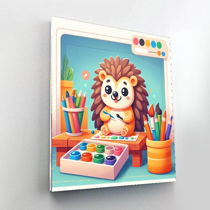 Artistic Hedgehog's Hideaway DIY Paint By Numbers