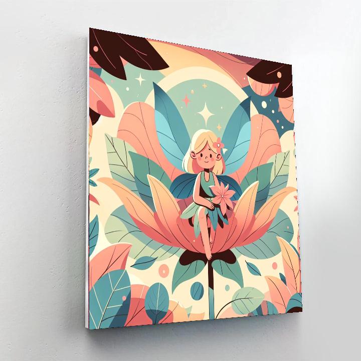 Floating Fairy Flower Numbered Painting Kits