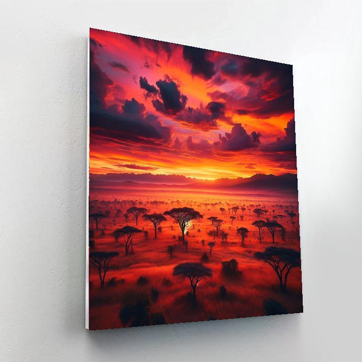 Majestic Savanna Sunset Paint By Numbers
