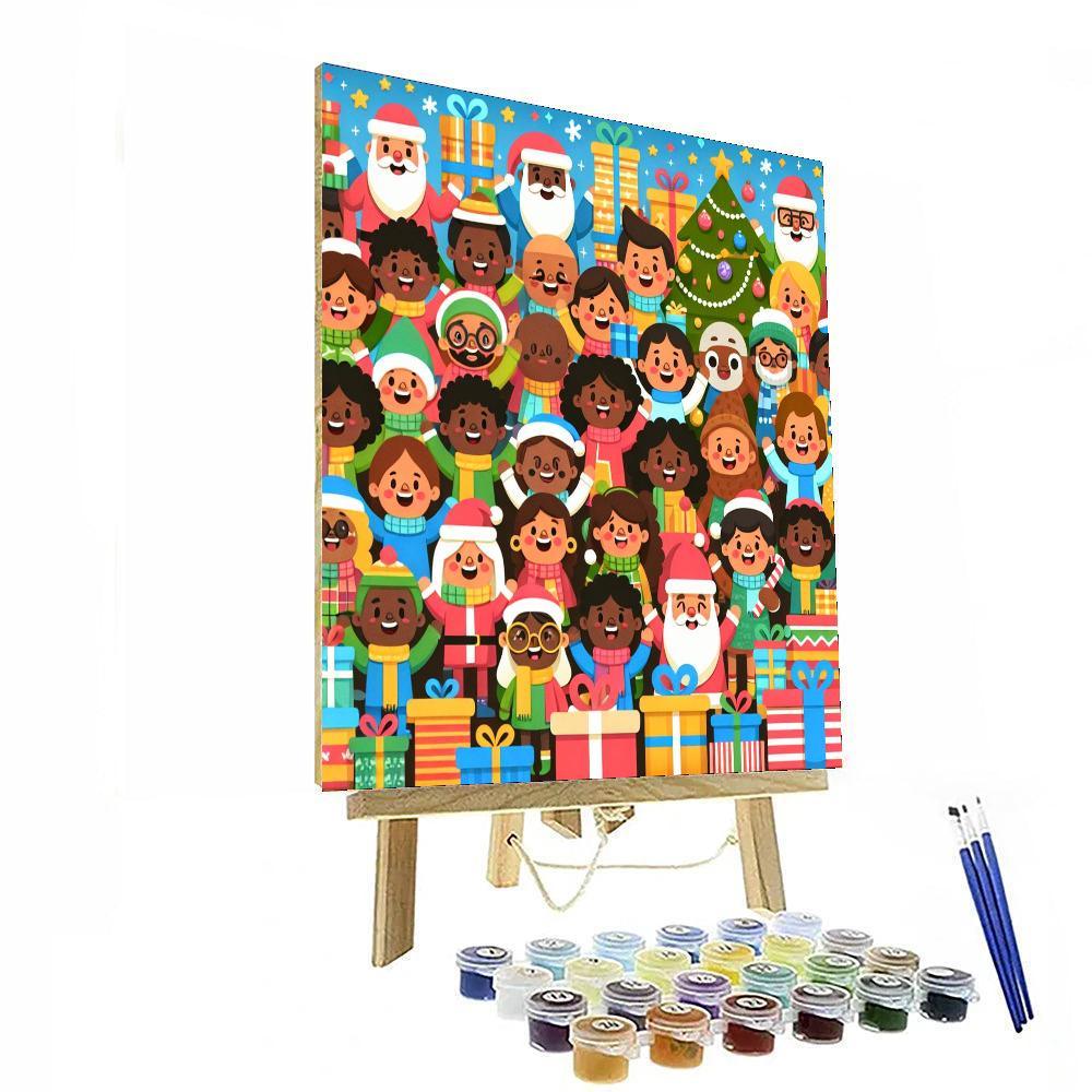 Merry Holiday Gathering Numbered Painting Kits