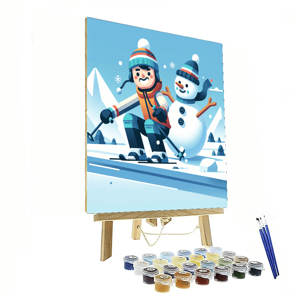 Frosty Mountain Escape Paint By Number