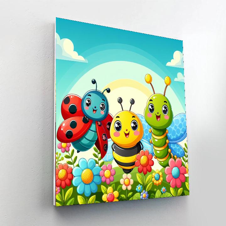 Curious Garden Bugs Painting By Numbers Kit