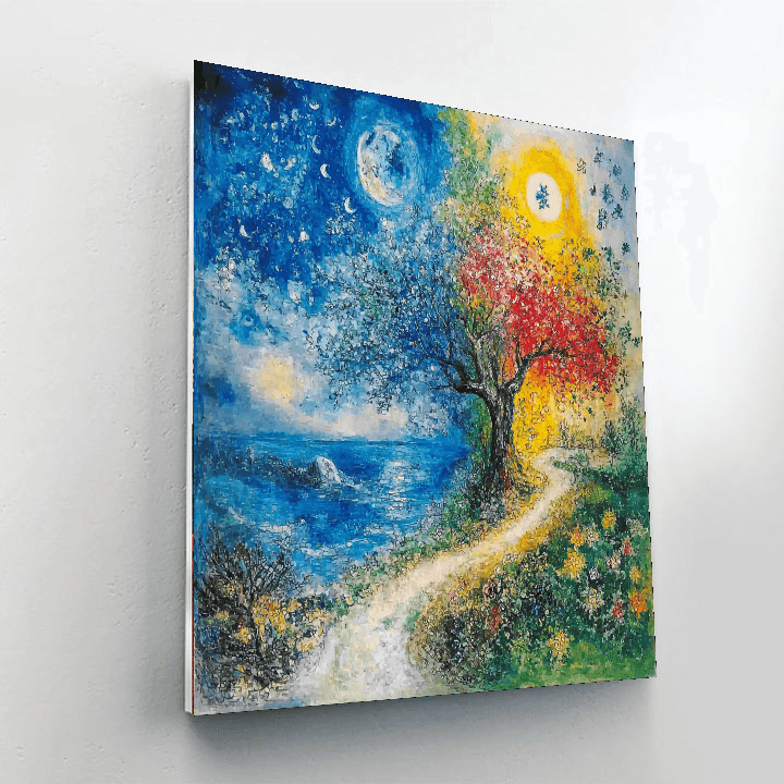 Marc Chagall Inspired Whimsical Seasonal Transition  Paint By Number