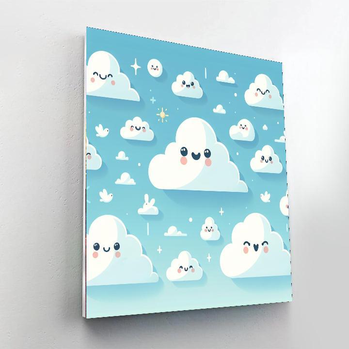Cheery Clouds Paint By Numbers Art
