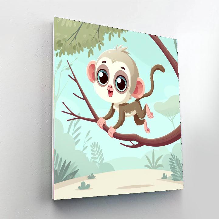 Vibrant Vervet Monkey Paint By Numbers Art