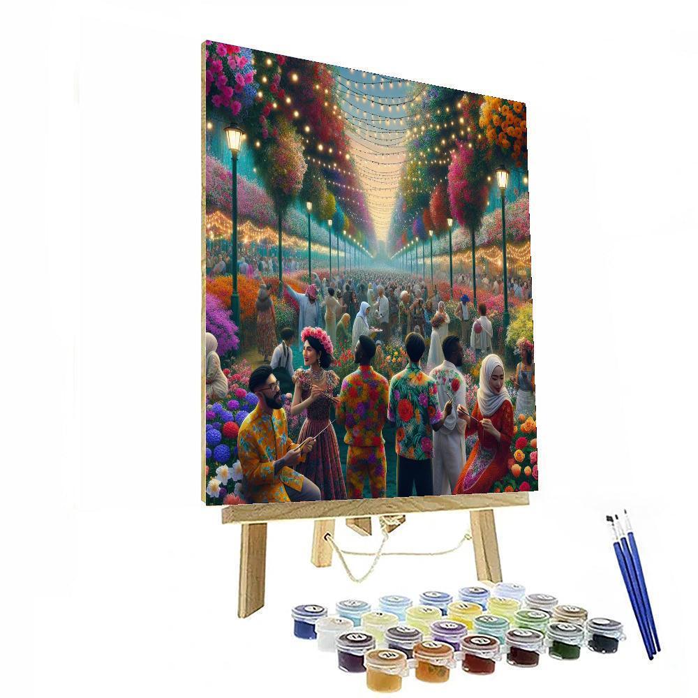 Enchanting Garden Festival Number Painting