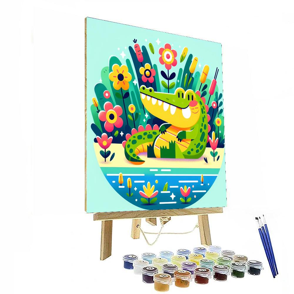 Cheery Crocodile Numbered Painting Kits