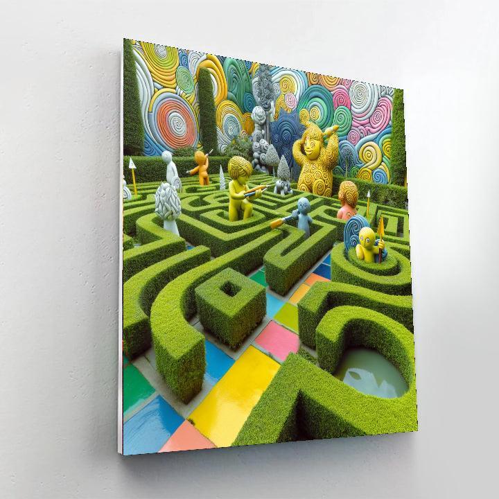 Intriguing Labyrinth Garden Paint By Color
