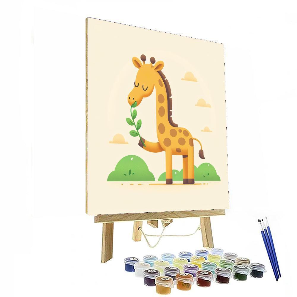 Giggle Giraffe Grazing Paint By Color