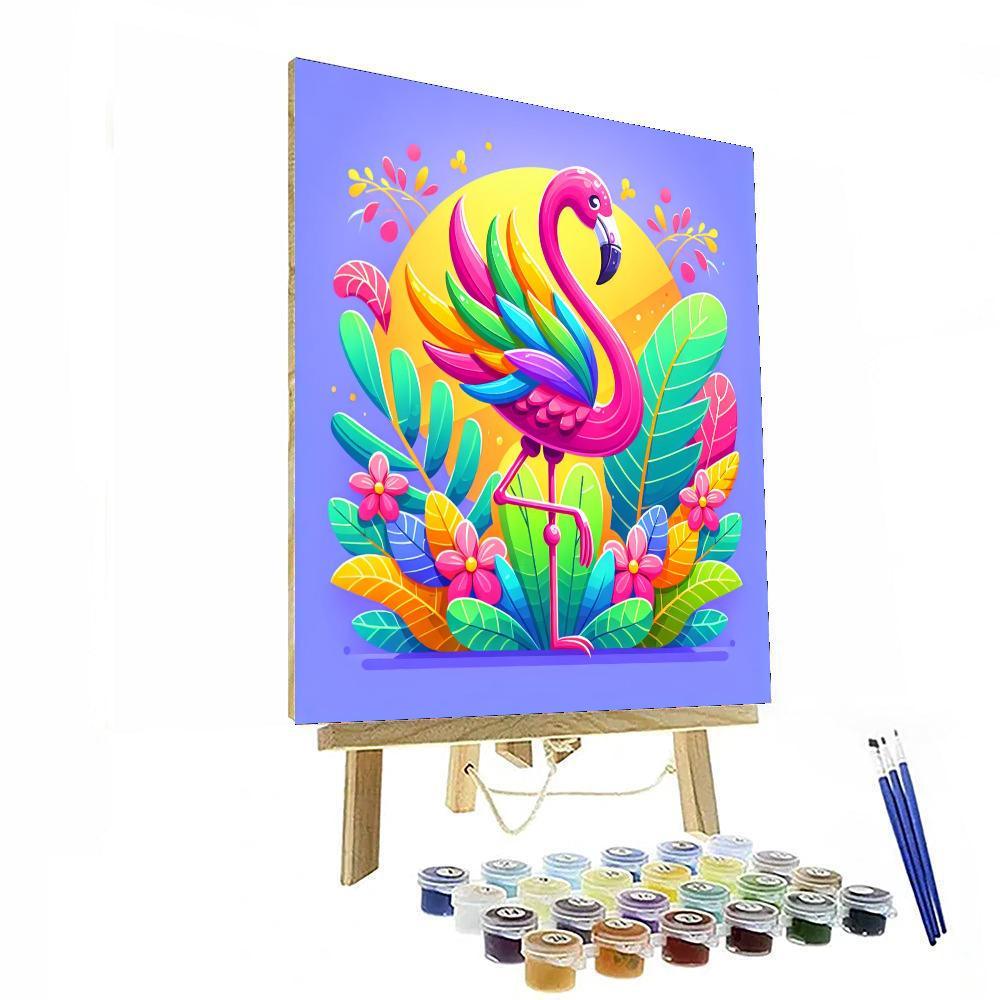 Fancy Flamingo Painting Number Kit