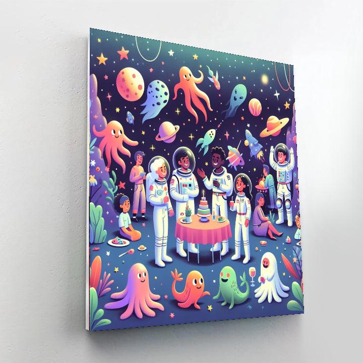 Galactic Garden Party Painting By Numbers Kit
