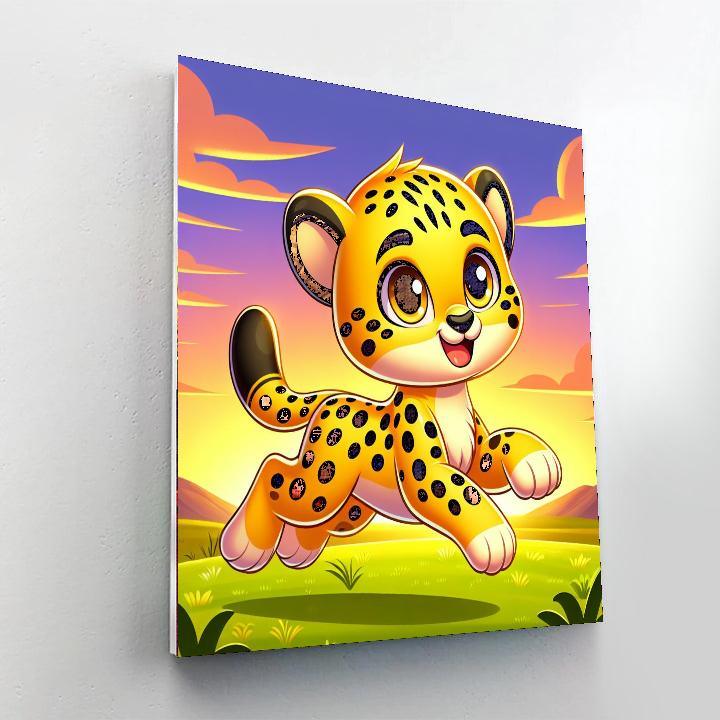 Cheery Cheetah Painting By Numbers Kit