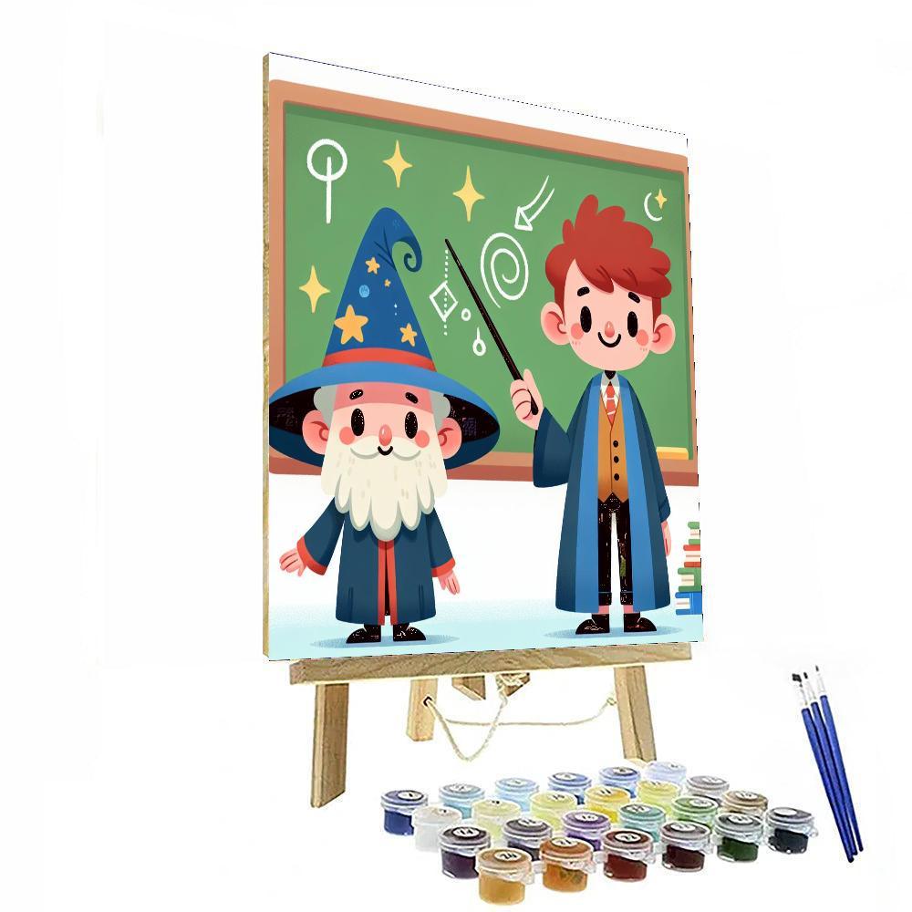 Wizard's School Of Magic Paint By Color