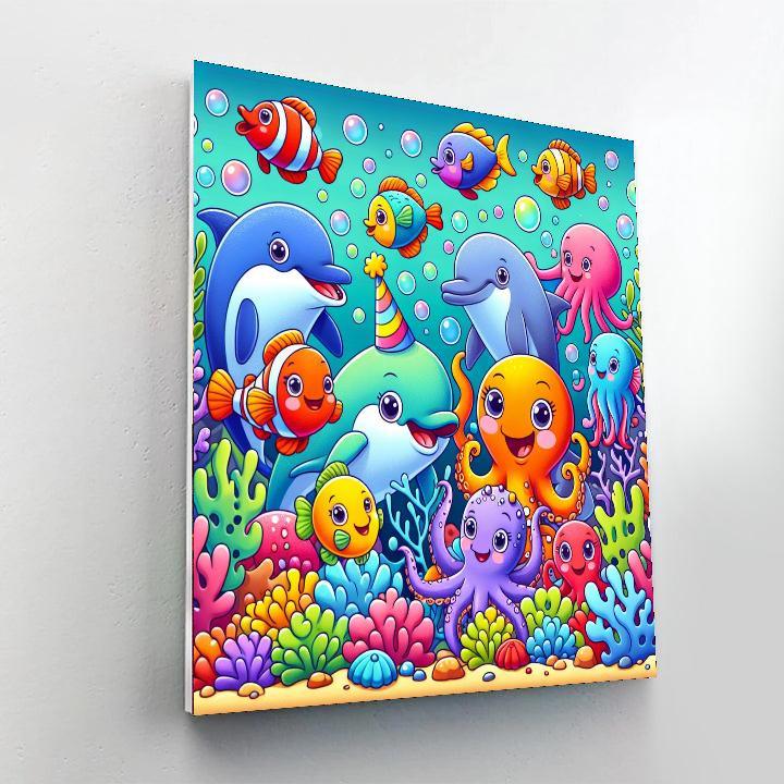 Funky Underwater Party Painting By Numbers Kit