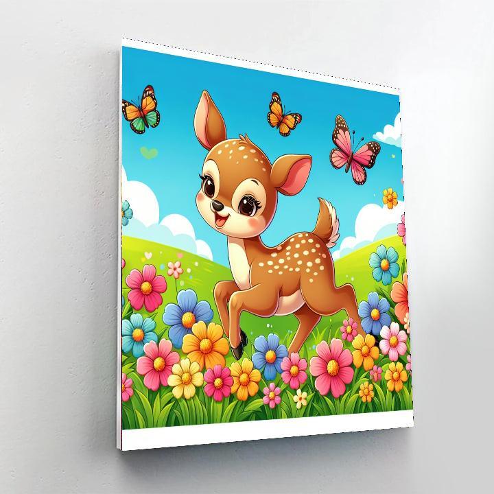 Frolicsome Fawns Paint By Number