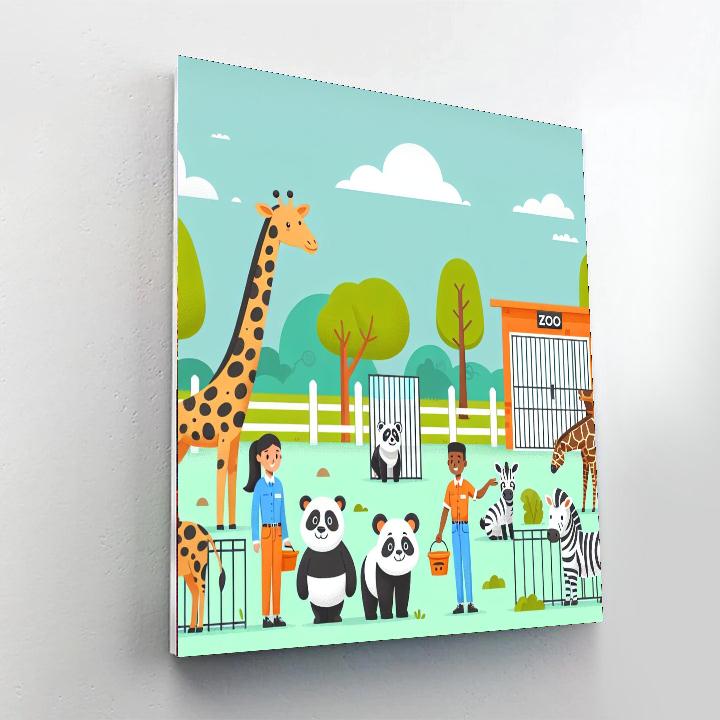Caring Zoo Numbered Painting Kits
