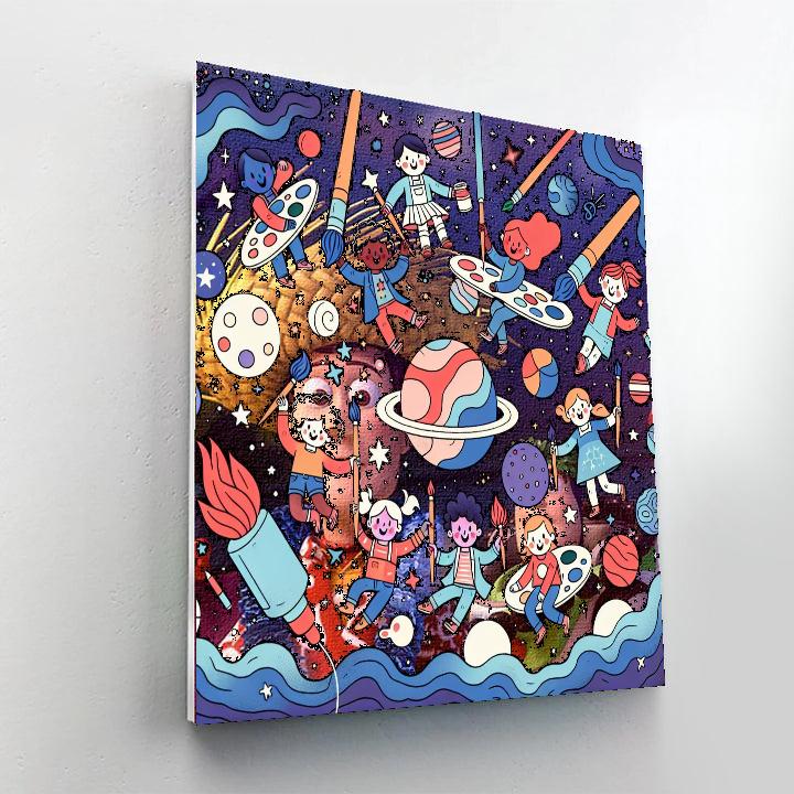 Cosmic Coloring Adventure Paint By Numbers Art