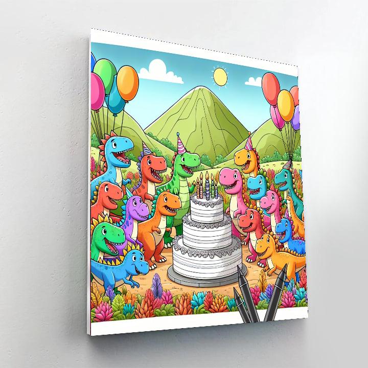 Dinosaur Party Painting Number Kit