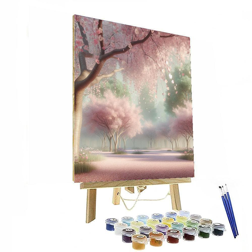 Cherry Blossom Elegance DIY Paint By Numbers