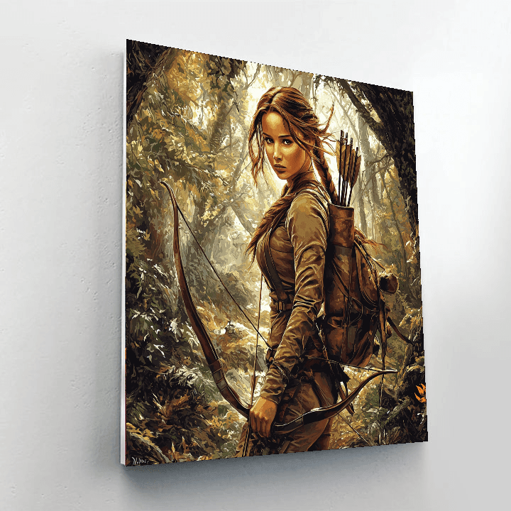 Jennifer Lawrence: Katniss Everdeen's Courageous Heart Paint By Numbers Art