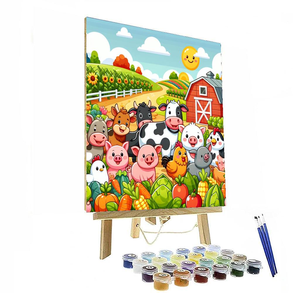 Colorful Farm Numbered Painting Kits