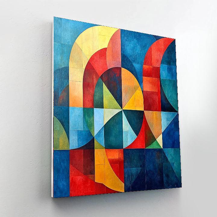 Paul Cézanne Inspired Geometric Dreamscape  Paint By Number