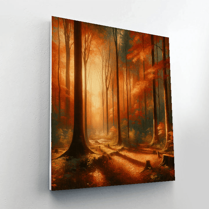 Autumn's Golden Canopy DIY Paint By Numbers