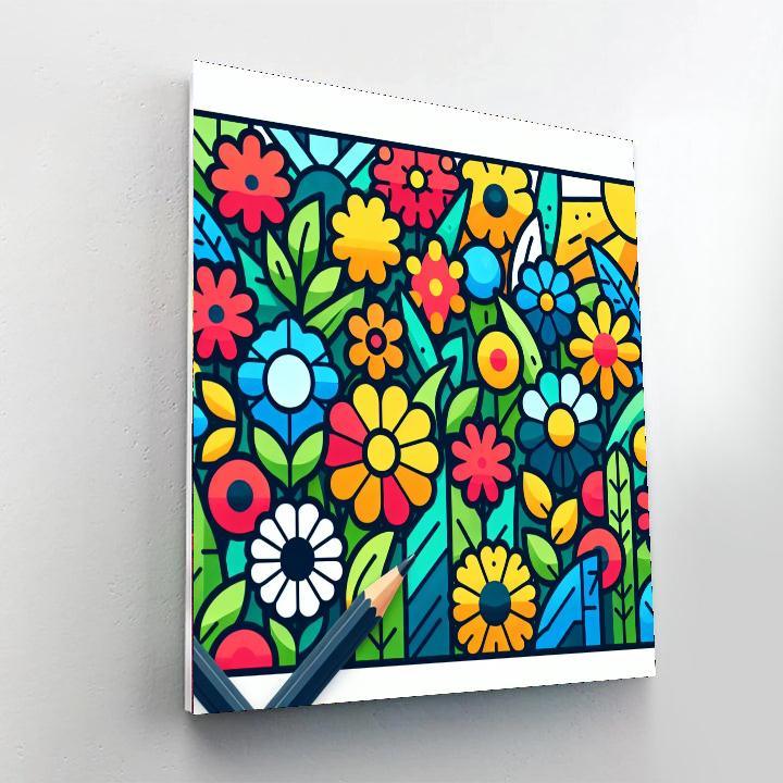 Mosaic Meadow Paint By Numbers Art