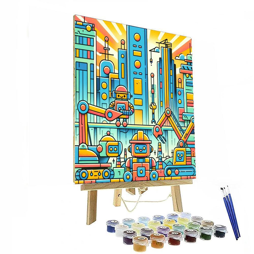 Busy Builder Bots Paint By Color