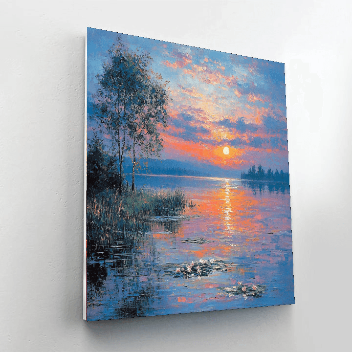 Claude Monet Inspired Dreamy Nightfall  DIY Paint By Numbers