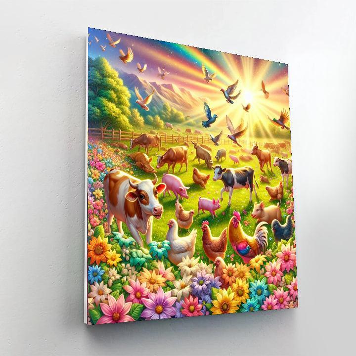 Playful Farmyard Adventures Painting By Numbers Kit