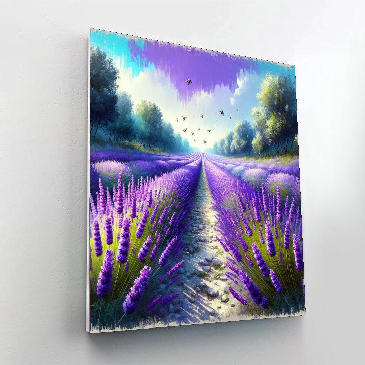 Lavender Fields Bliss Paint By Numbers Art