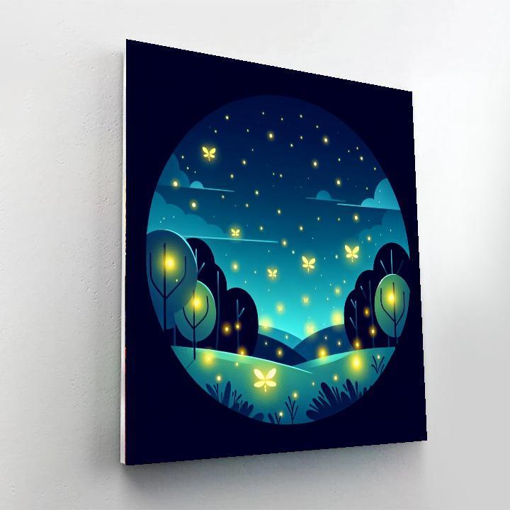 Glittering Fireflies Painting Number Kit