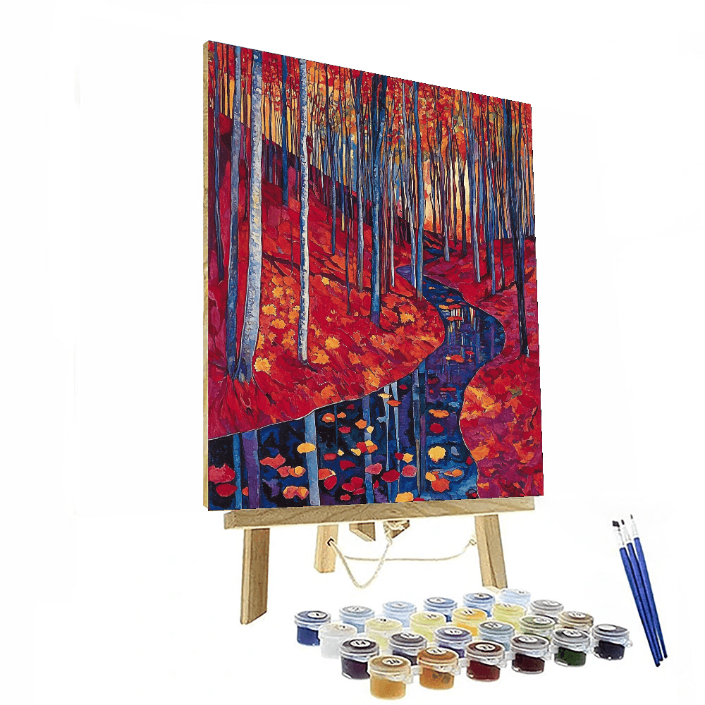 Wassily Kandinsky Inspired Expressionist Autumn Woods  Paint By Numbers Kits