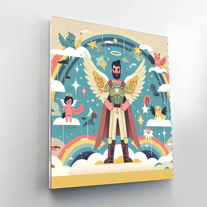 Sky Kingdom's Guardian Painting By Numbers Kit