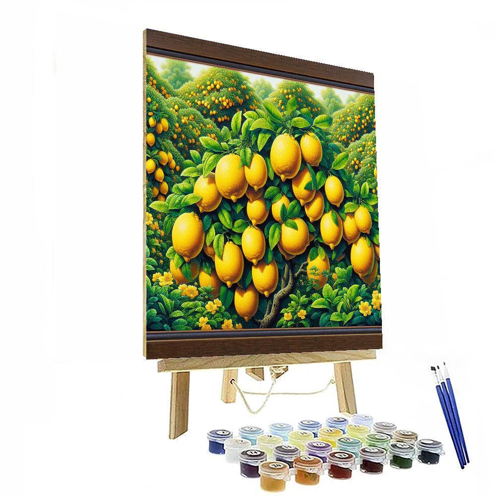 Lively Lemon Grove Paint By Numbers Art