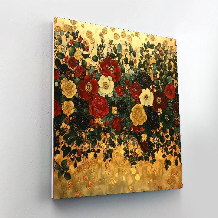 Gustav Klimt Inspired Golden Garden Flora  Paint By Numbers