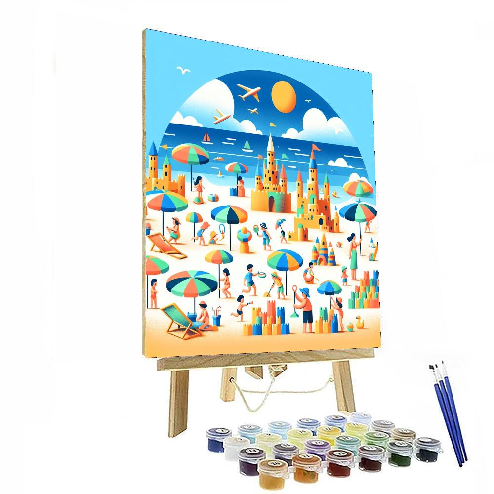 Fun Summer Beach Number Painting