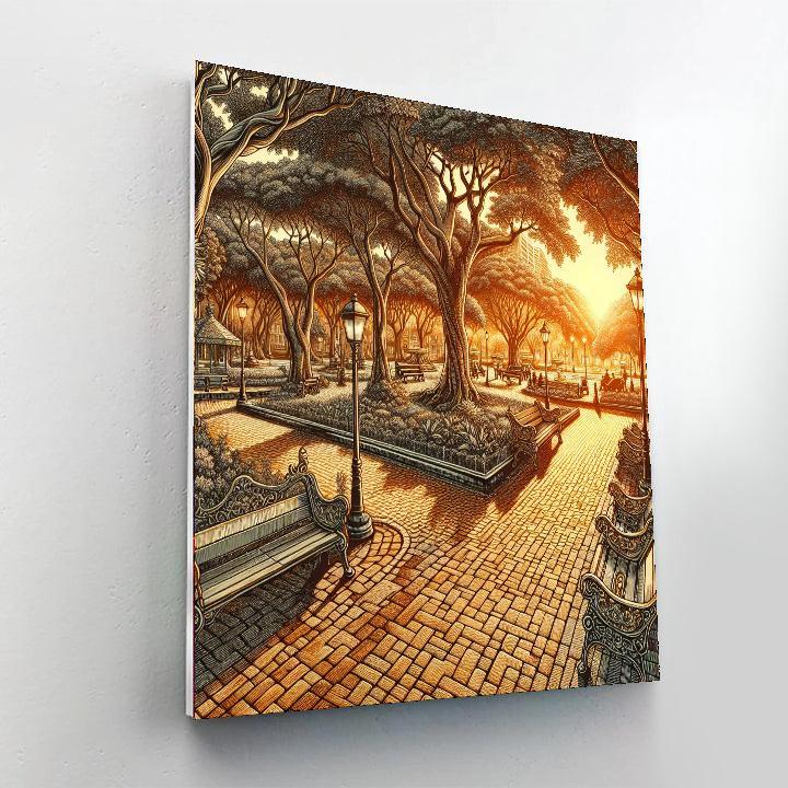 Classic City Park Stroll Numbered Painting Kits